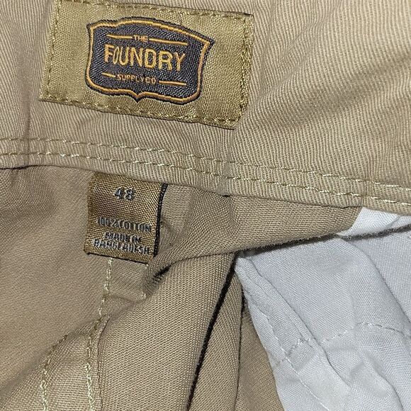 Mens 48 Foundry Cargo Shorts with Belt New with Tag Tan 100 Cotton 11in Inseam - Picture 4 of 5